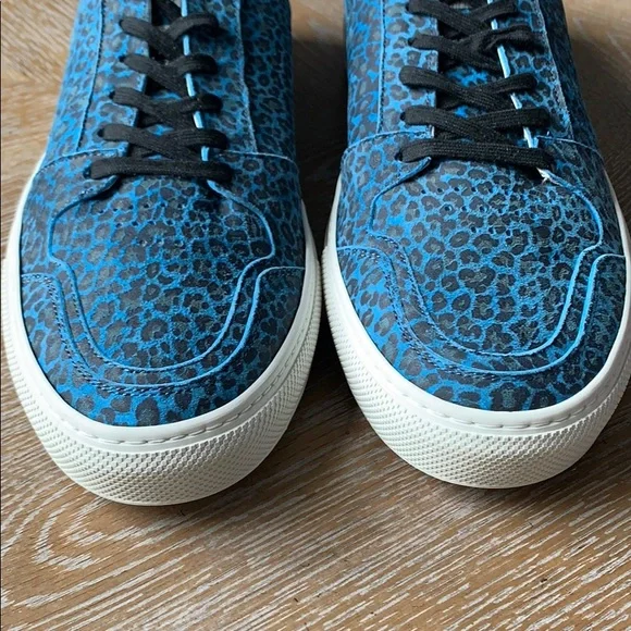 P448 Blue Leopard Suede Kenya Roy Sneakers 12.5
